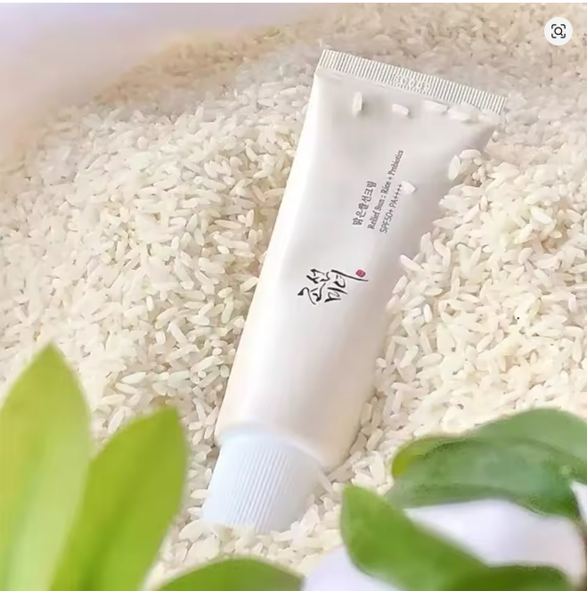 Korean Rice Organic Sunscreen SPF50+! 🧴🌞
