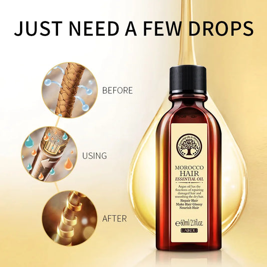 Pure Morocco Hair Oil – Liquid Gold for Silky, Nourished Hair!💧