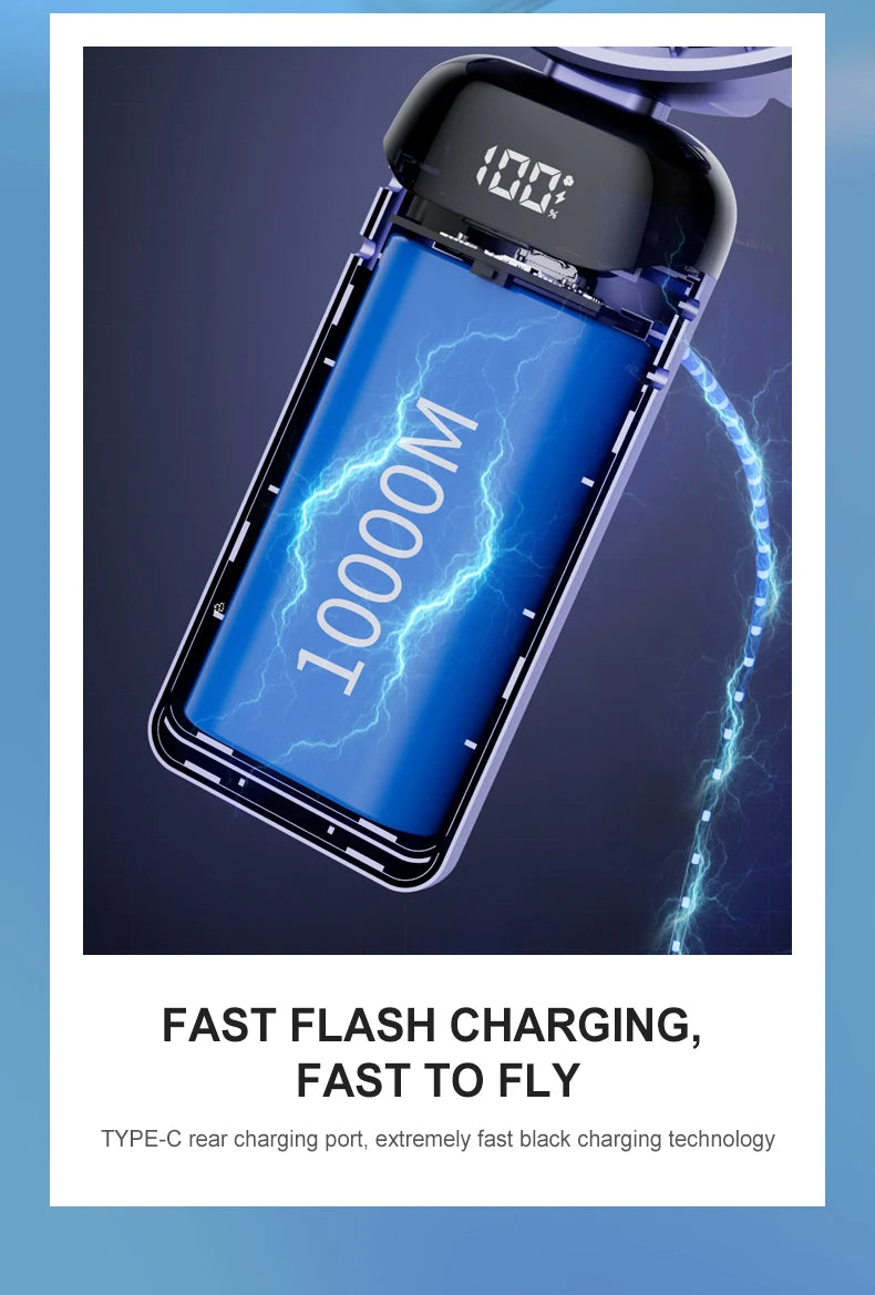 Portable Neck Hanging Mini Fan USB Rechargeable!  🧣🌬️🌀🔋