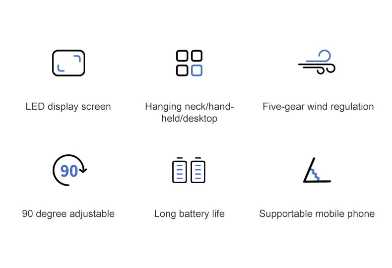 Portable Neck Hanging Mini Fan USB Rechargeable!  🧣🌬️🌀🔋