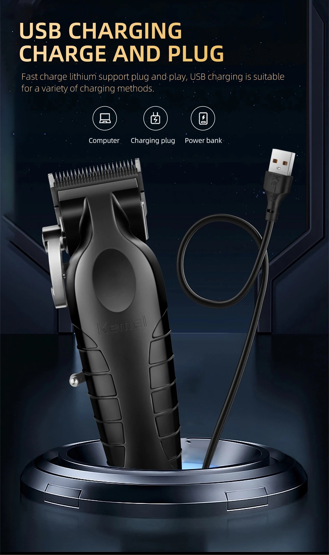 Kemei Men's Electric Hair Clipper! 💇‍♂️🔌✂️