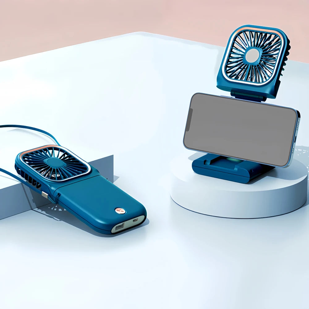 Portable USB Fan with Power Bank! 🧣🌬️🌀🔋📱