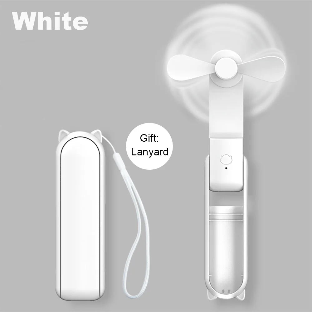Portable Mini Handheld Fan with Power Bank! 🧣🌬️🌀🔋📱