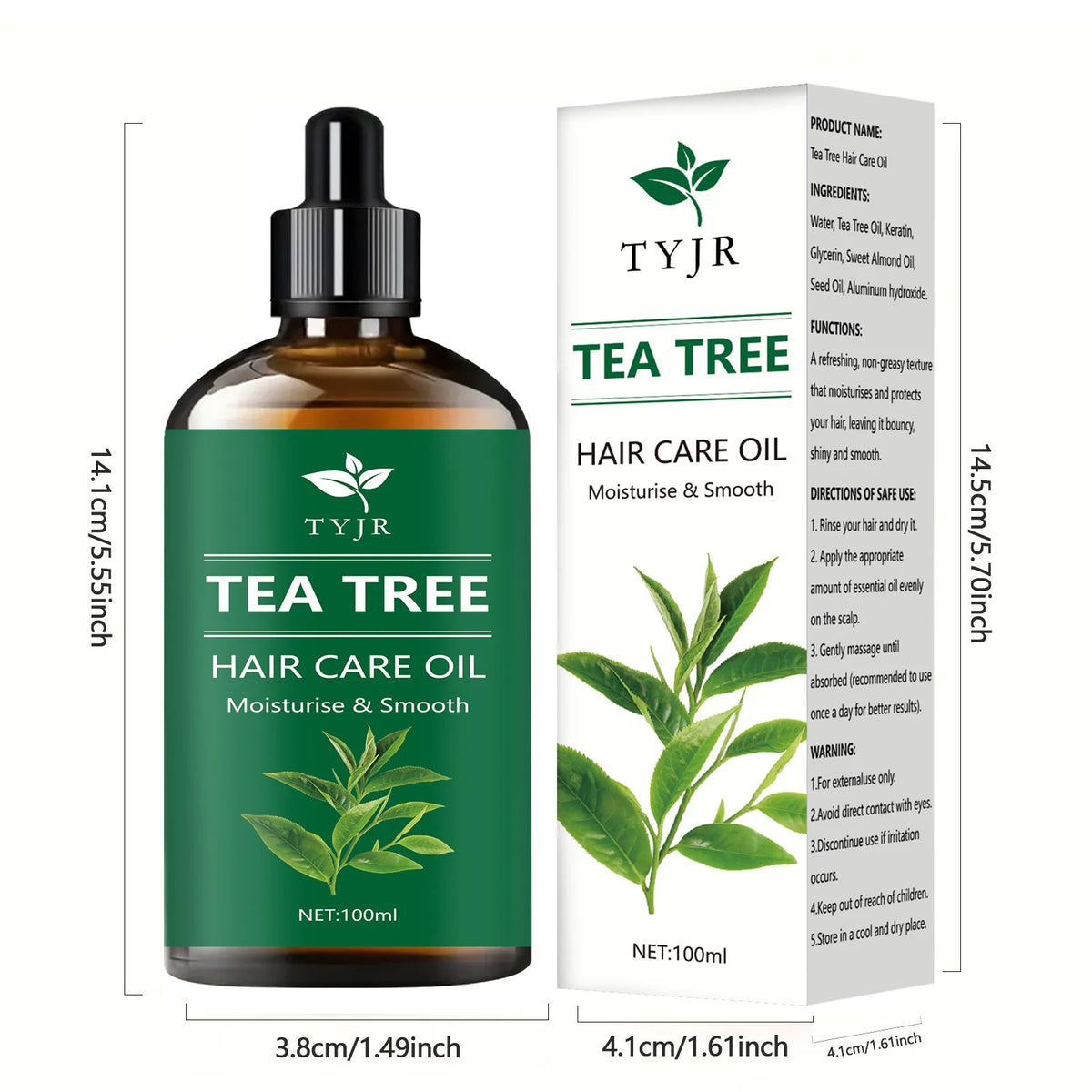 Pure Tea Tree Biotin Hair Oil – Strengthen, Soothe & Grow Naturally! 🌿