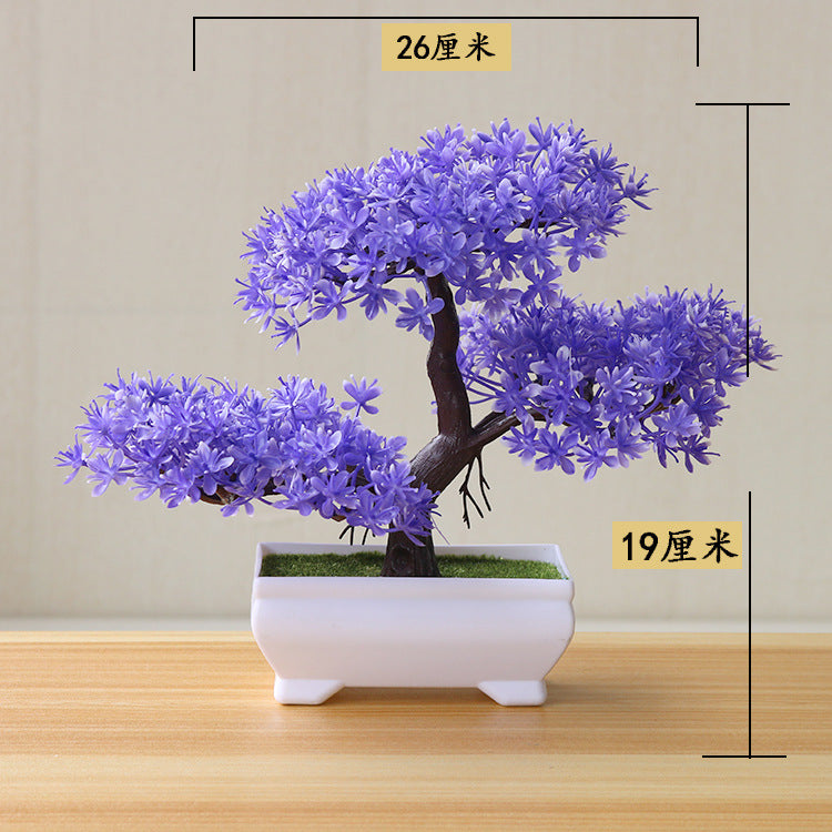 Bonsai Small Tree Simulation Plants Flowers Artificial! 🌳🪴🍃