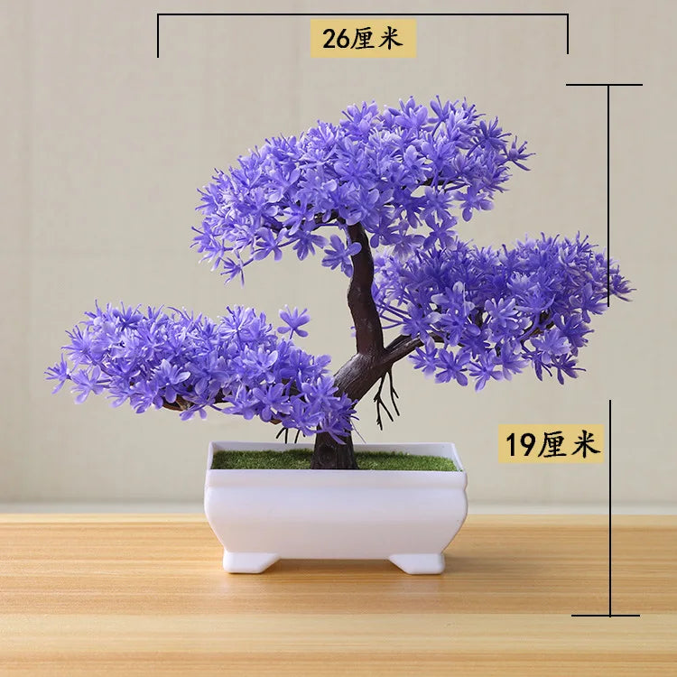 Bonsai Small Tree Simulation Plants Flowers Artificial! 🌳🪴🍃