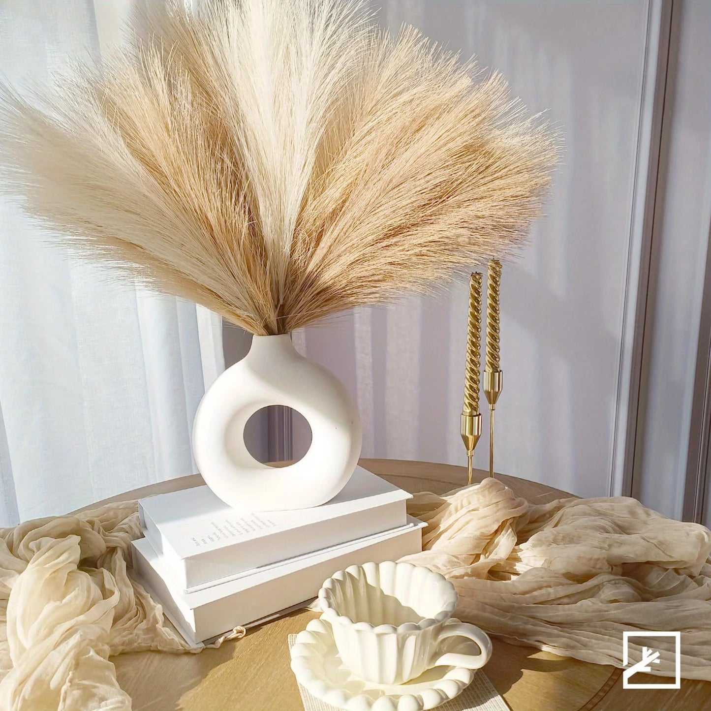 Pampas Grass Decoration Flowers Artificial 6PCS! 🏡🌾🎍