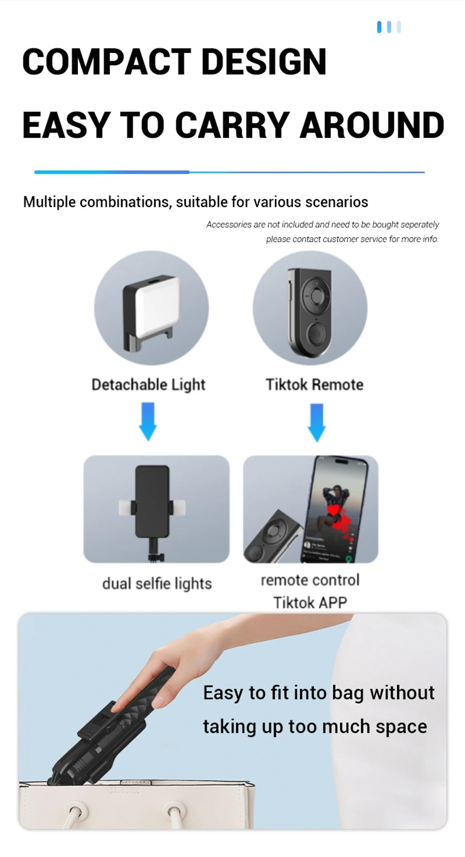Wireless Selfie Stick Tripod Stand! 🤳📱🦯