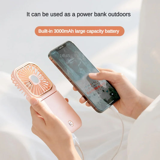 Portable USB Fan with Power Bank! 🧣🌬️🌀🔋📱