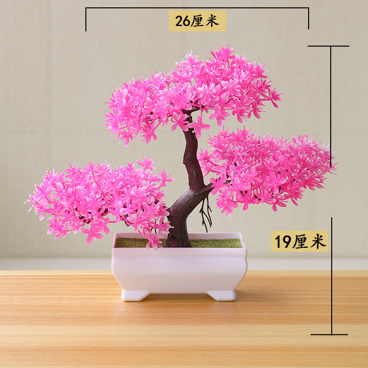 Bonsai Small Tree Simulation Plants Flowers Artificial! 🌳🪴🍃