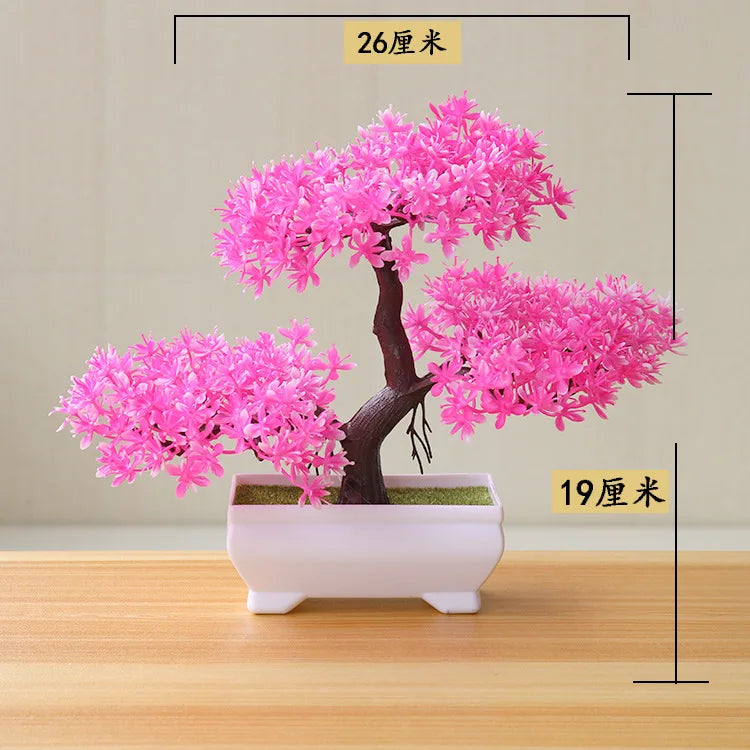 Bonsai Small Tree Simulation Plants Flowers Artificial! 🌳🪴🍃