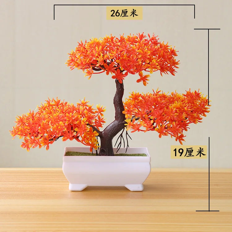 Bonsai Small Tree Simulation Plants Flowers Artificial! 🌳🪴🍃