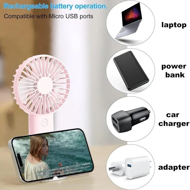 Hand-Held Portable Mini USB Fan! 🧣🌬️🌀🔋