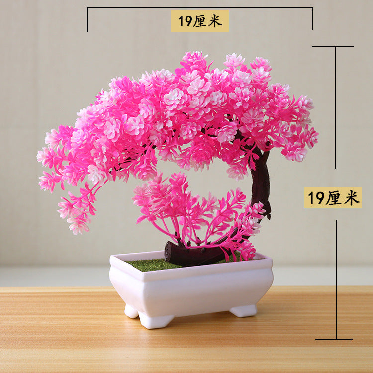 Bonsai Small Tree Simulation Plants Flowers Artificial! 🌳🪴🍃
