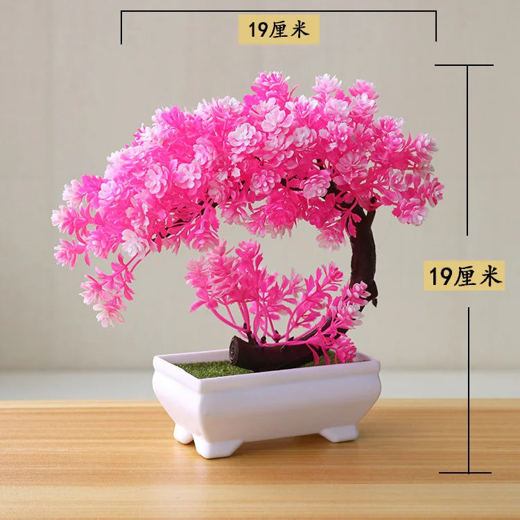 Bonsai Small Tree Simulation Plants Flowers Artificial! 🌳🪴🍃