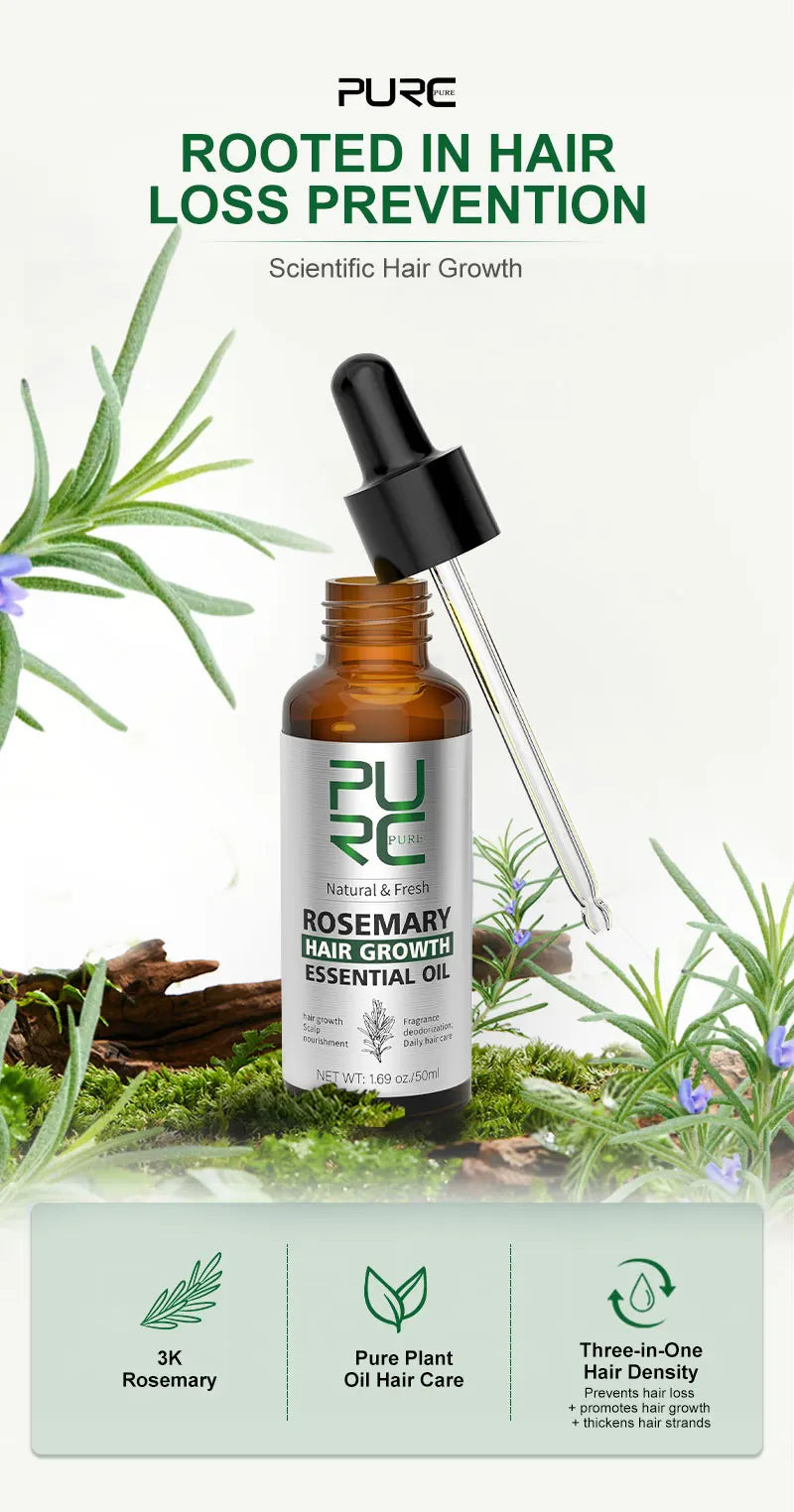 Pure Rosemary Hair Oil – Refresh, Strengthen & Grow Naturally! 🌱