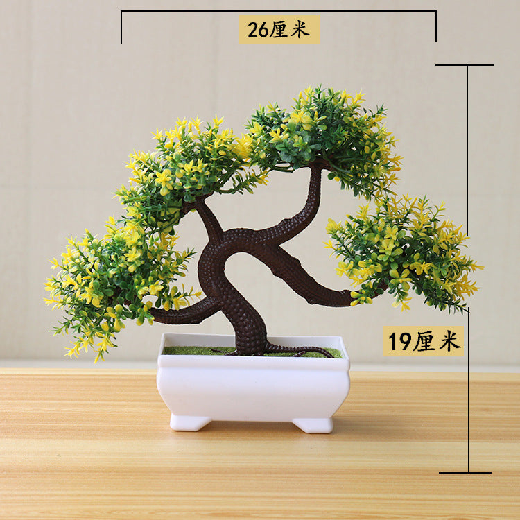 Bonsai Small Tree Simulation Plants Flowers Artificial! 🌳🪴🍃