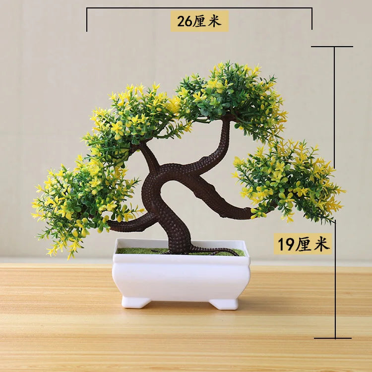 Bonsai Small Tree Simulation Plants Flowers Artificial! 🌳🪴🍃