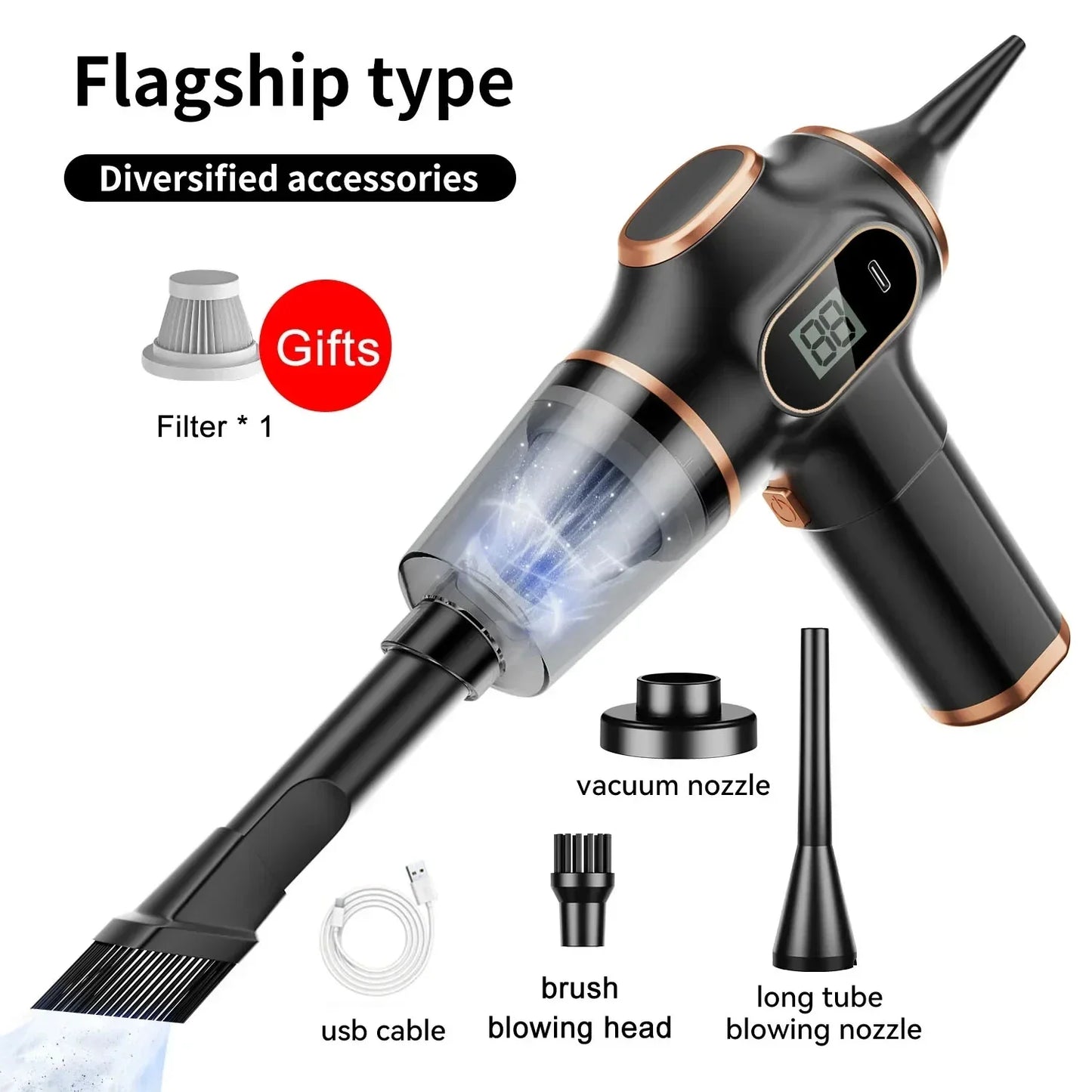 Portable Car Vacuum – Powerful, Wireless & Compact! 🚗🔋💨✨