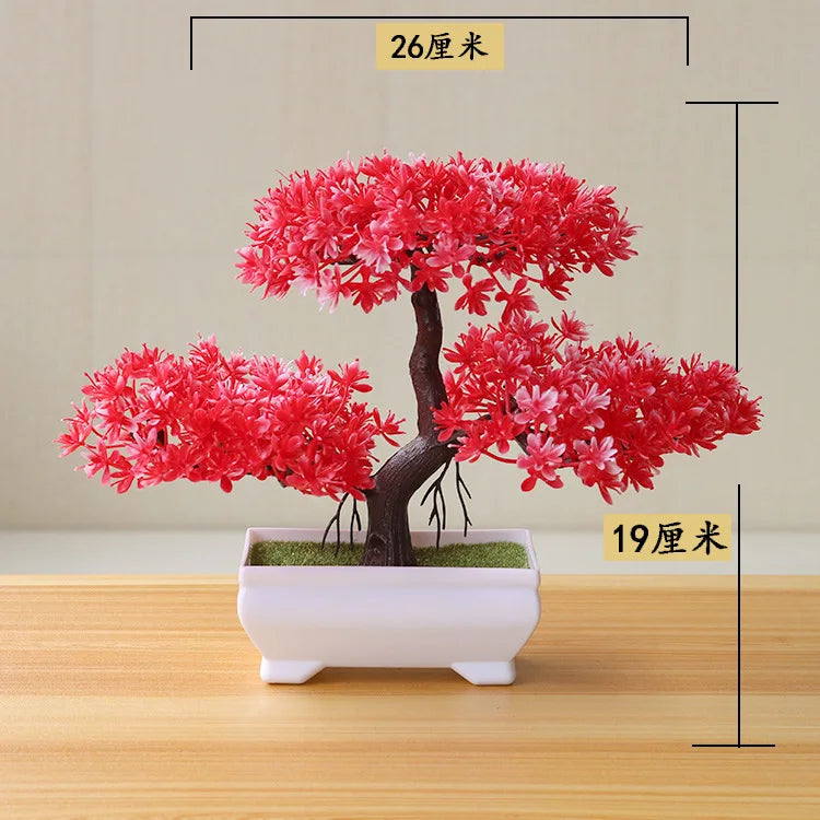 Bonsai Small Tree Simulation Plants Flowers Artificial! 🌳🪴🍃