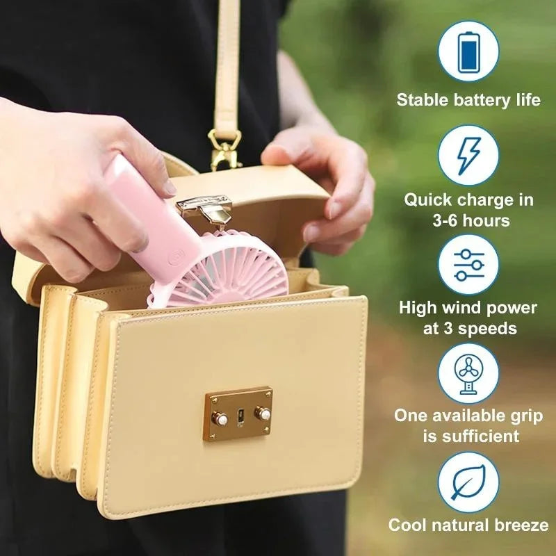 Hand-Held Portable Mini USB Fan! 🧣🌬️🌀🔋