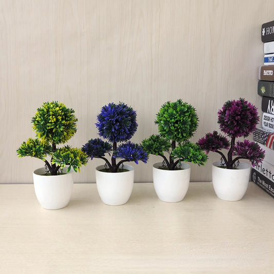 Bonsai Small Tree Simulation Plants Flowers Artificial! 🌳🪴🍃