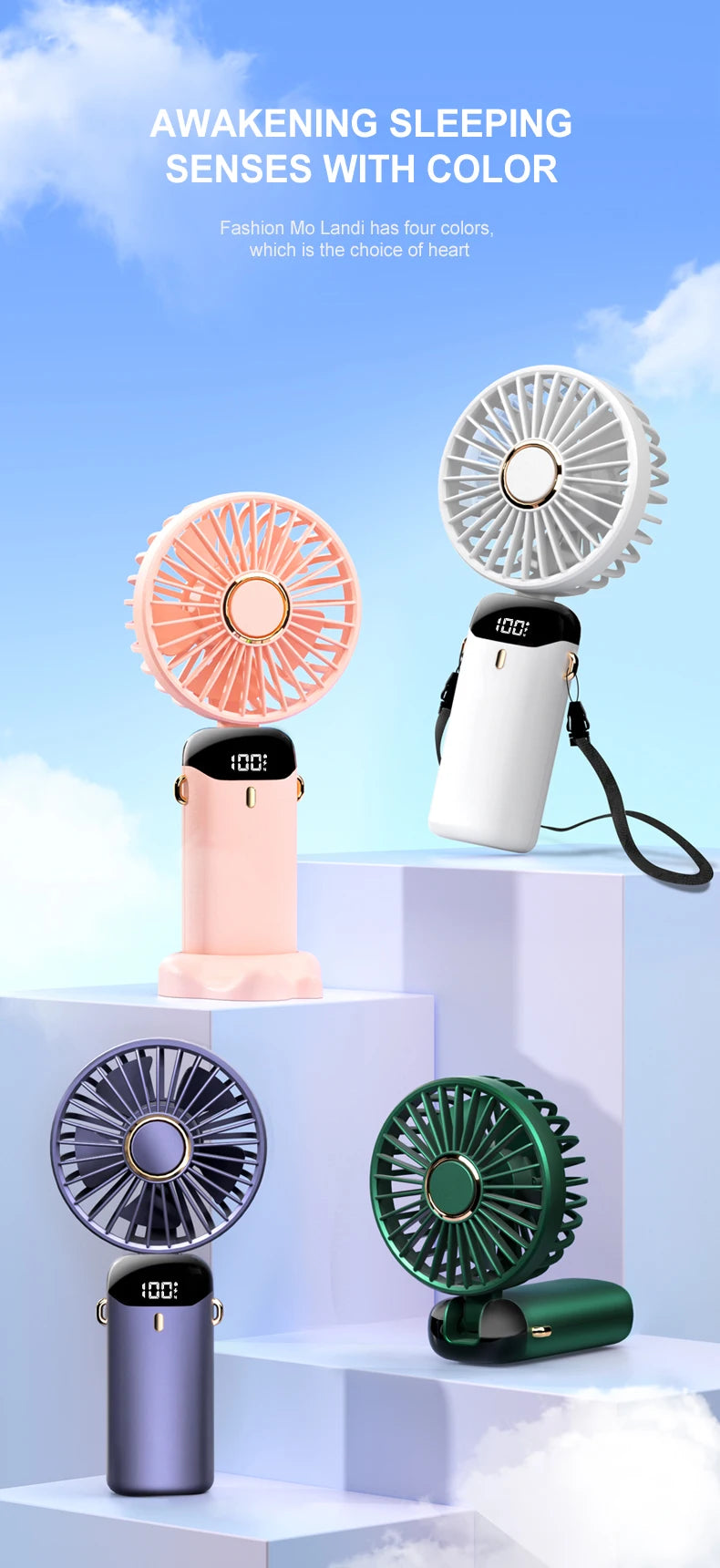 Portable Neck Hanging Mini Fan USB Rechargeable!  🧣🌬️🌀🔋