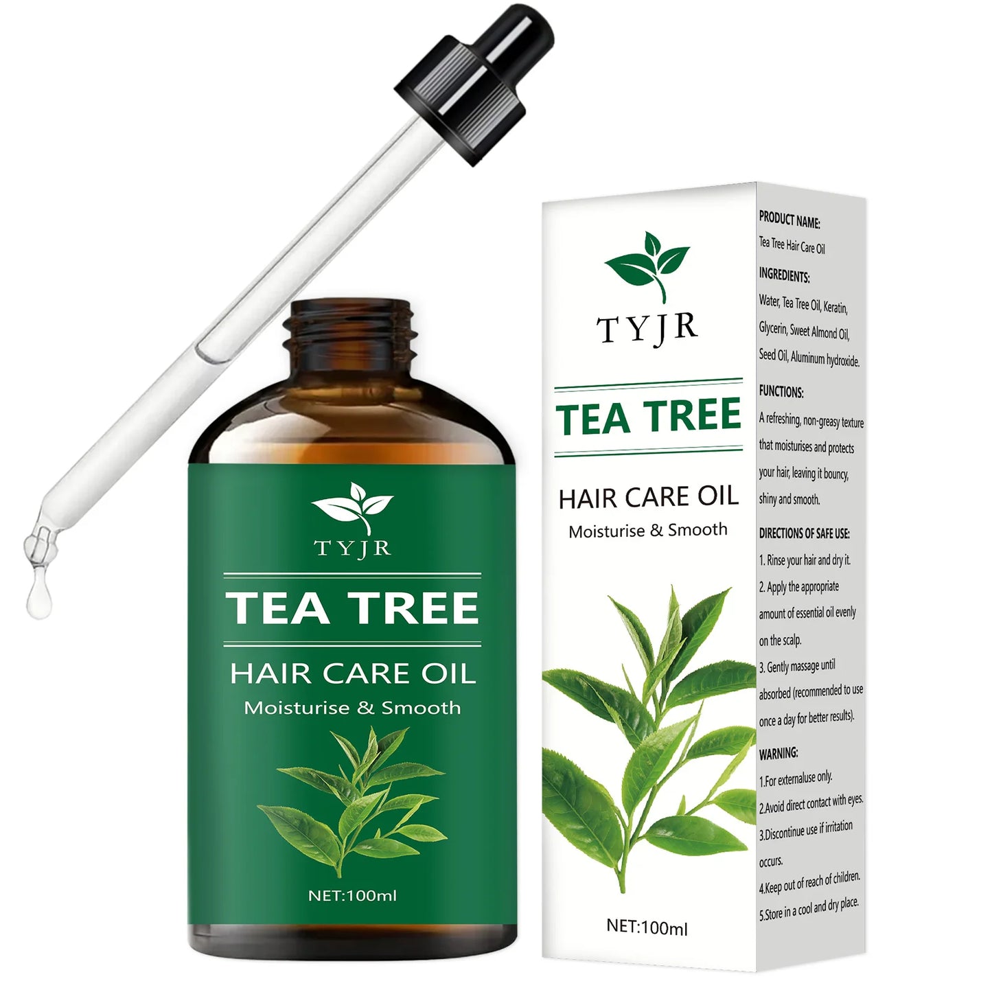Pure Tea Tree Biotin Hair Oil – Strengthen, Soothe & Grow Naturally! 🌿