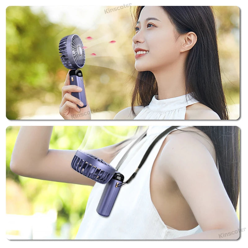 Portable Neck Hanging Mini Fan USB Rechargeable!  🧣🌬️🌀🔋