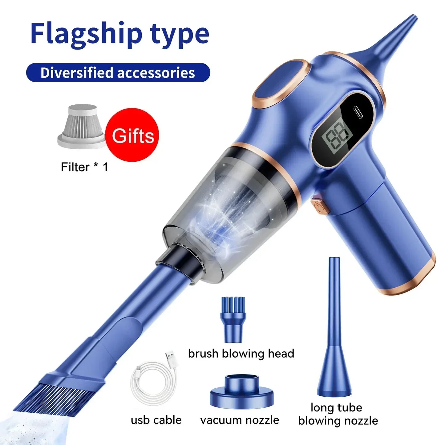 Portable Car Vacuum – Powerful, Wireless & Compact! 🚗🔋💨✨