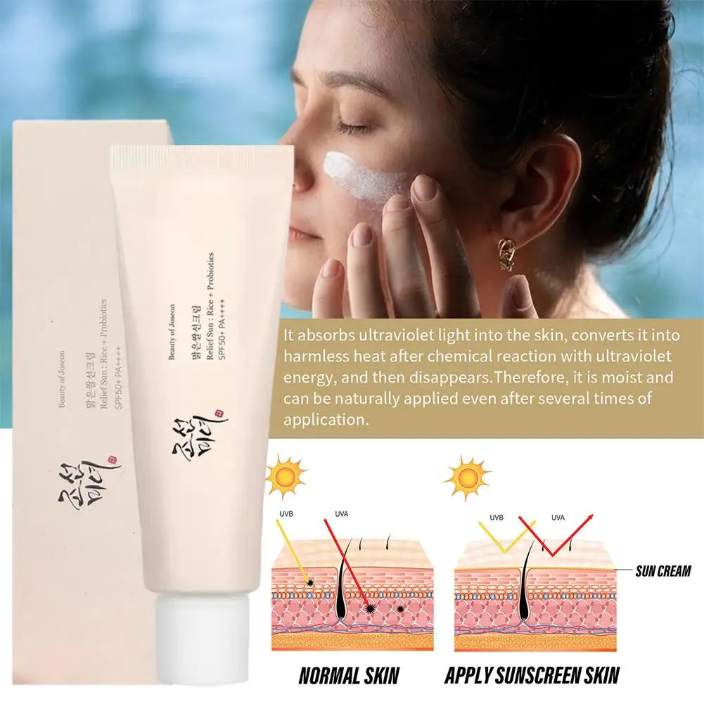 Korean Rice Organic Sunscreen SPF50+! 🧴🌞