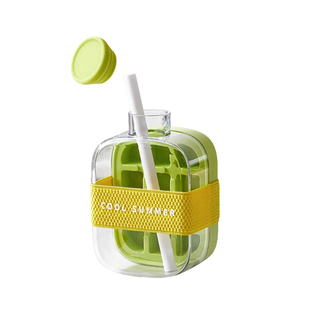 Ice Cube Bottle Cup with Straw! 🥤💧🏃‍♀️
