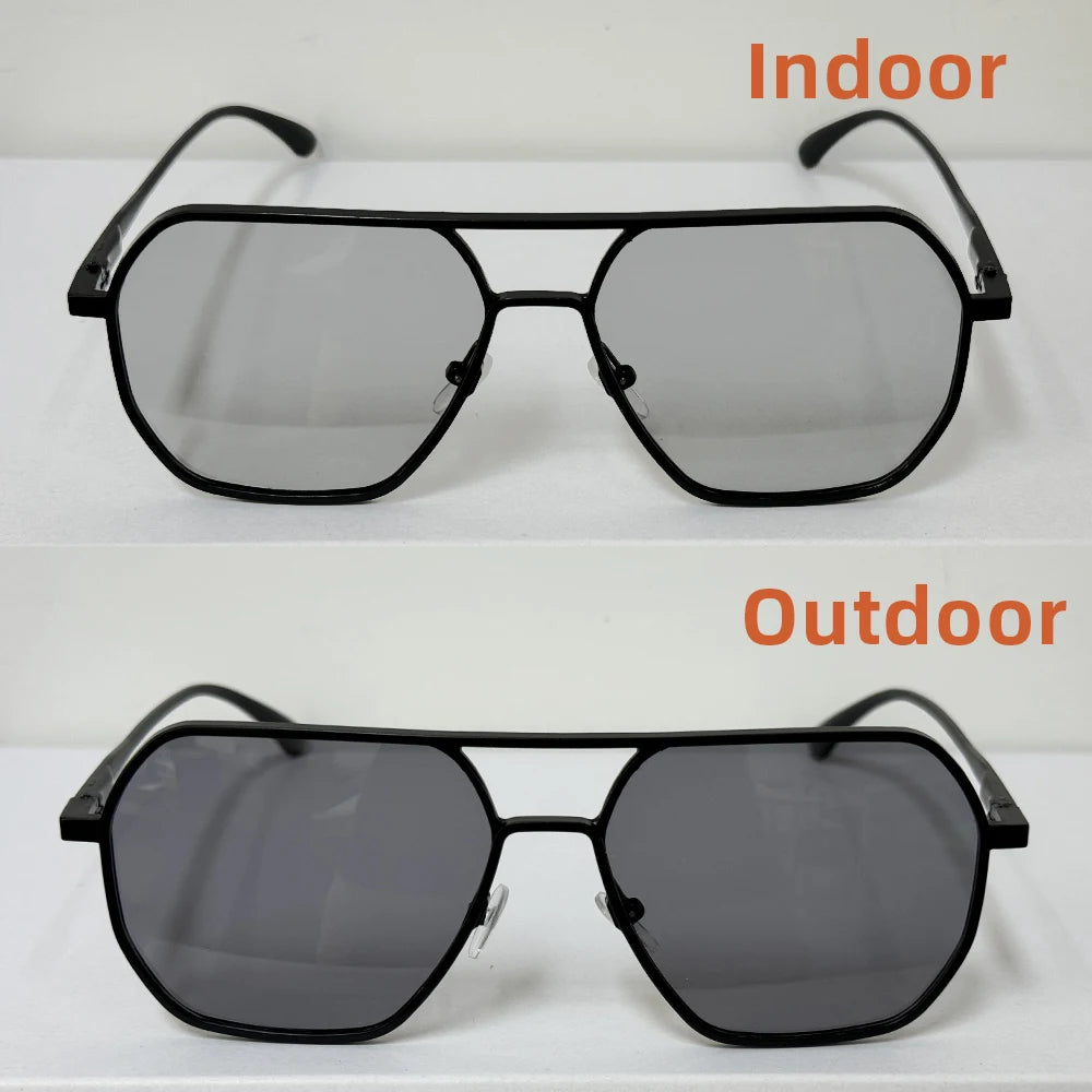 Metal Photochromic Sunglasses for Men Women! 👓🕶️🌞