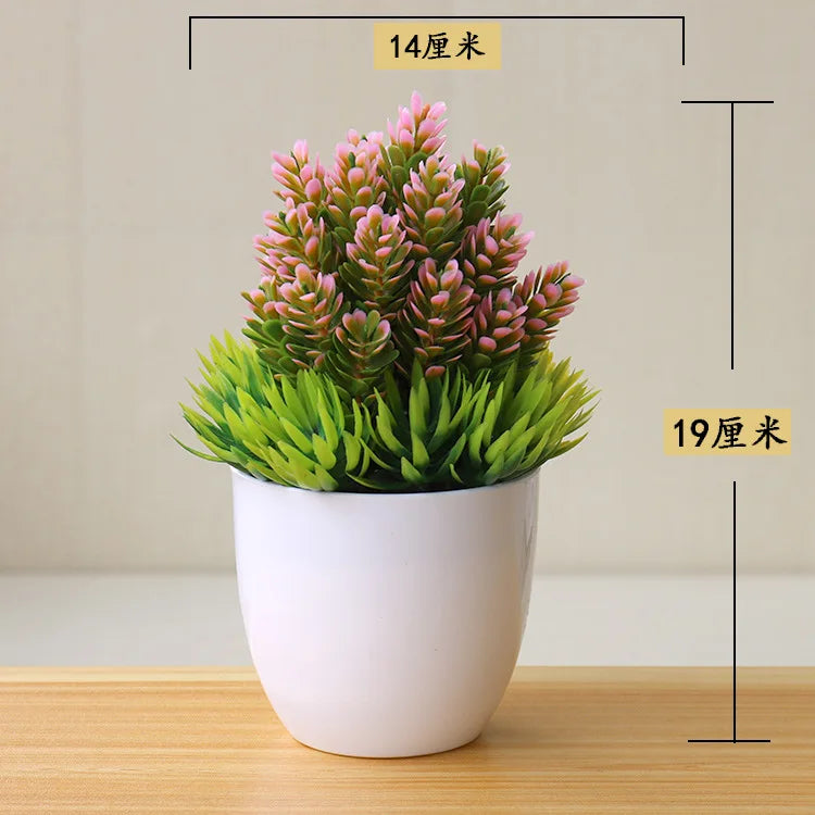 Bonsai Small Tree Simulation Plants Flowers Artificial! 🌳🪴🍃