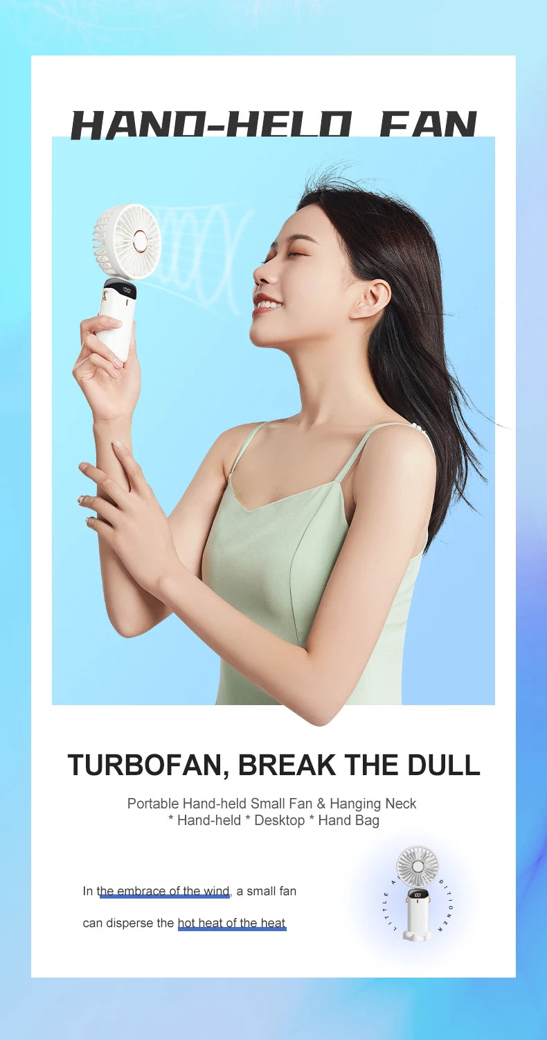 Portable Neck Hanging Mini Fan USB Rechargeable!  🧣🌬️🌀🔋