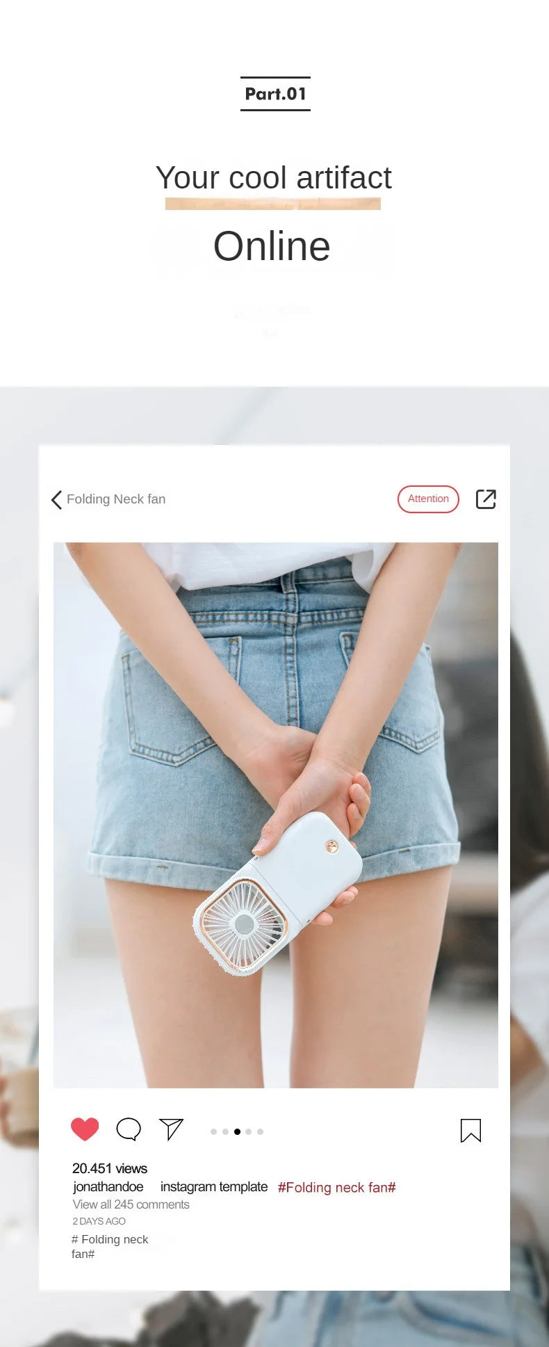 Portable USB Fan with Power Bank! 🧣🌬️🌀🔋📱
