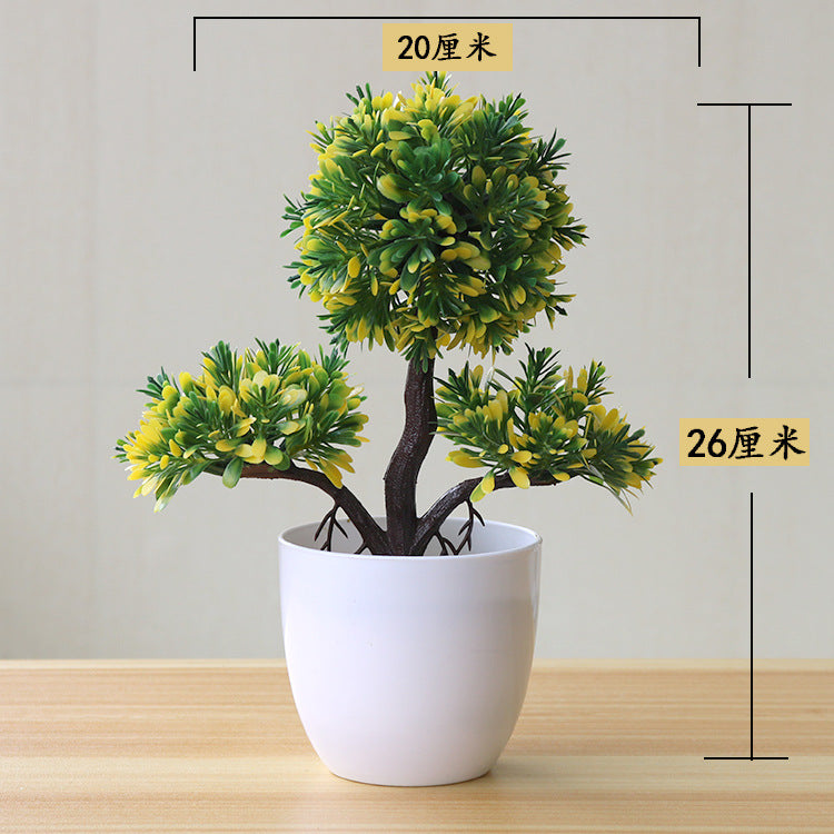 Bonsai Small Tree Simulation Plants Flowers Artificial! 🌳🪴🍃