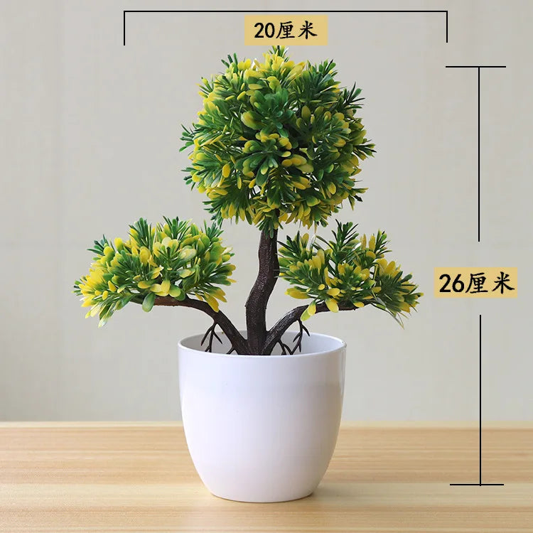 Bonsai Small Tree Simulation Plants Flowers Artificial! 🌳🪴🍃