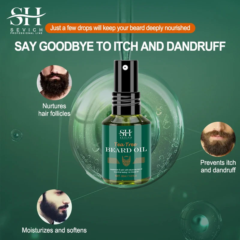 Pure Tea Tree Biotin Beard Oil – Fresh, Strong & Full Beard Care! 🧔‍♂️