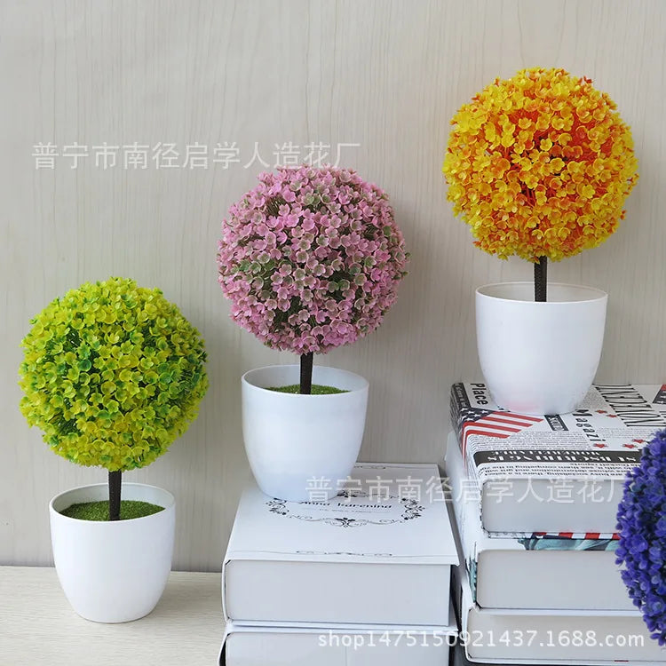 Bonsai Small Tree Simulation Plants Flowers Artificial! 🌳🪴🍃