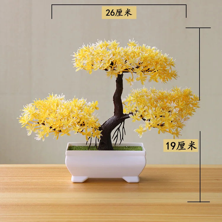 Bonsai Small Tree Simulation Plants Flowers Artificial! 🌳🪴🍃
