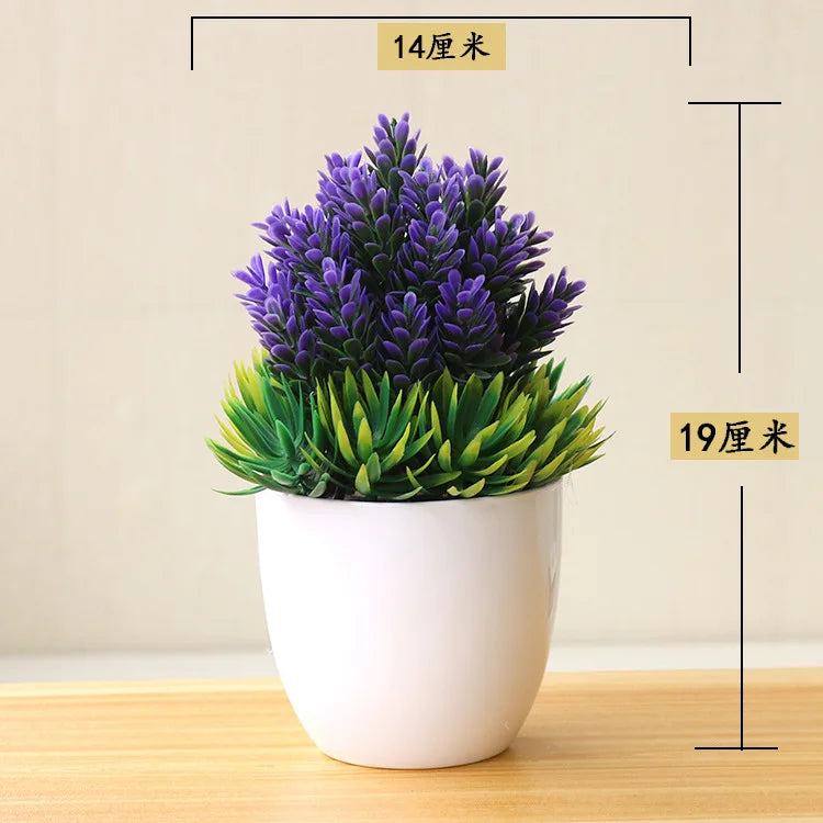 Bonsai Small Tree Simulation Plants Flowers Artificial! 🌳🪴🍃