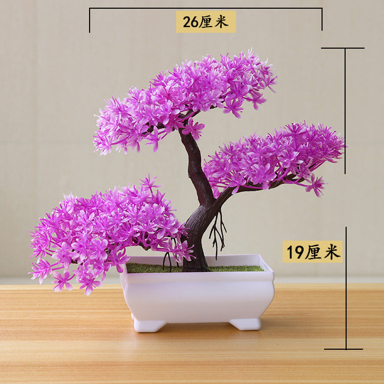 Bonsai Small Tree Simulation Plants Flowers Artificial! 🌳🪴🍃