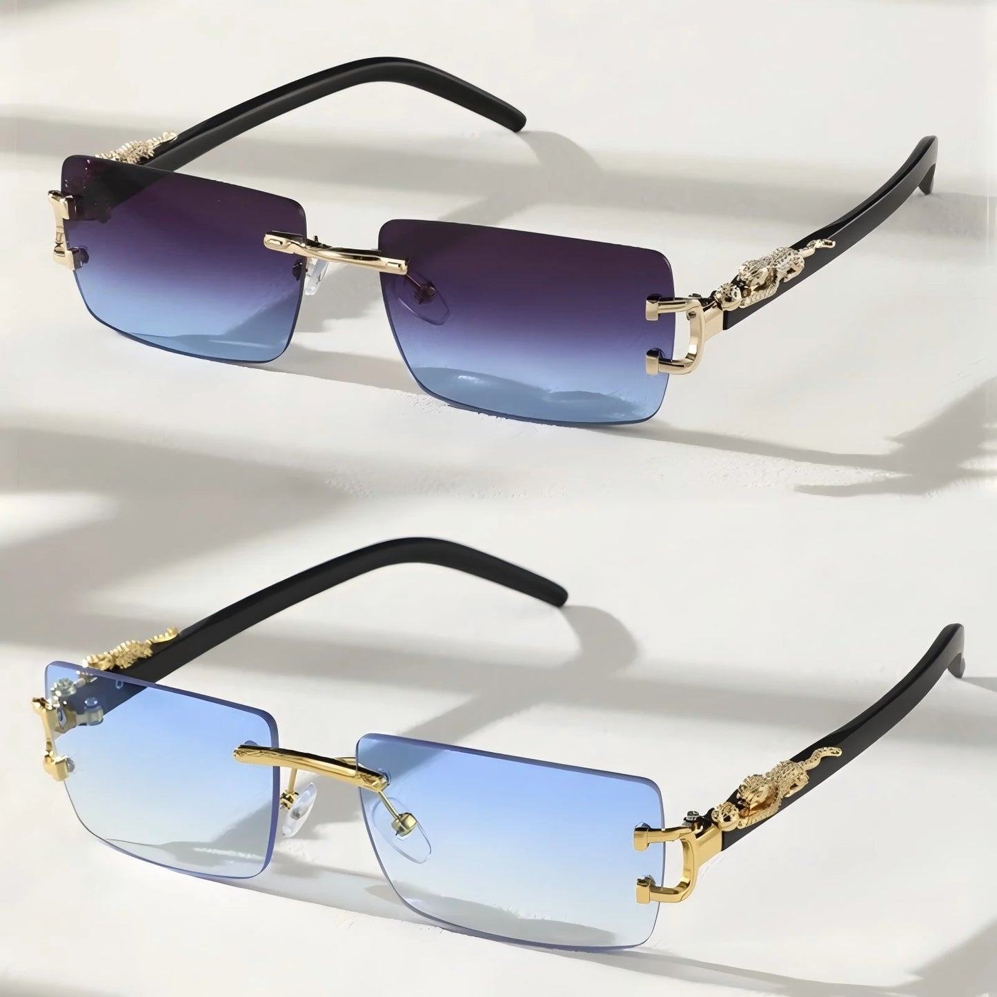 Trendy Frameless Rectangular Sunglasses! 🕶️⬛😎
