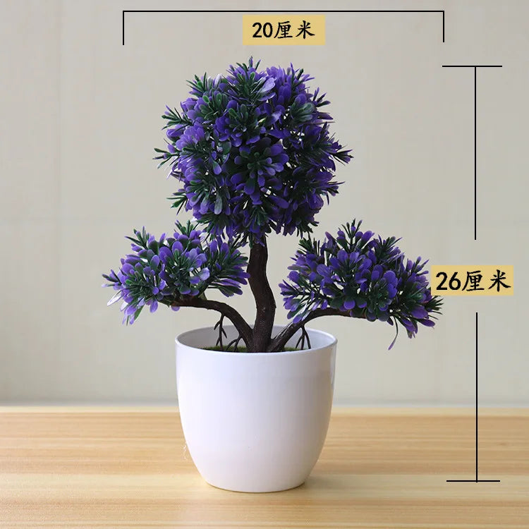 Bonsai Small Tree Simulation Plants Flowers Artificial! 🌳🪴🍃