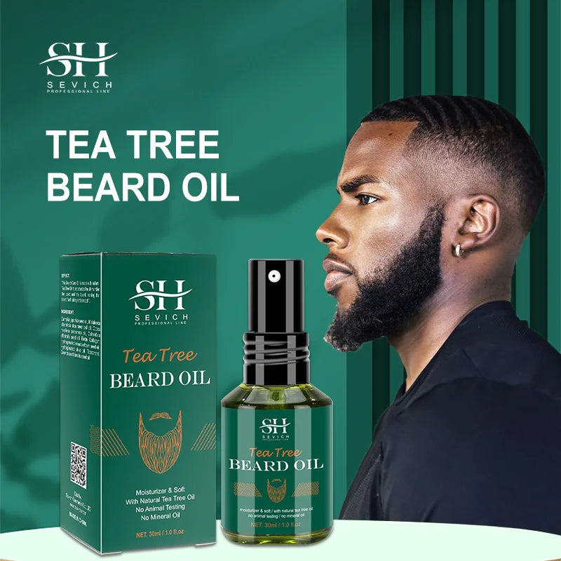 Pure Tea Tree Biotin Beard Oil – Fresh, Strong & Full Beard Care! 🧔‍♂️