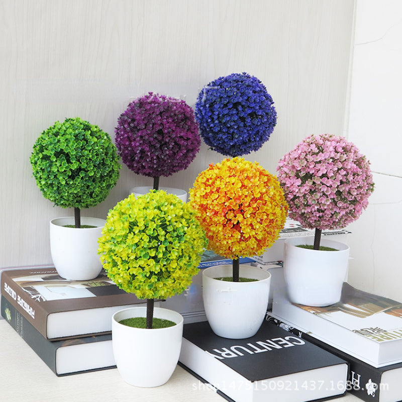 Bonsai Small Tree Simulation Plants Flowers Artificial! 🌳🪴🍃