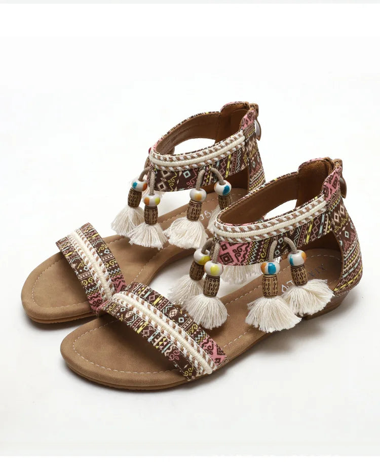 Bohemian Style Women's Sandals Flat (Summer Beach)! 👡