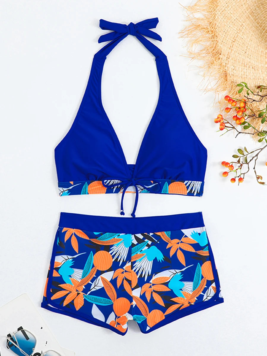 Halter High Waist Swimwear Bikini Set! 👙☀️🏖️🌊