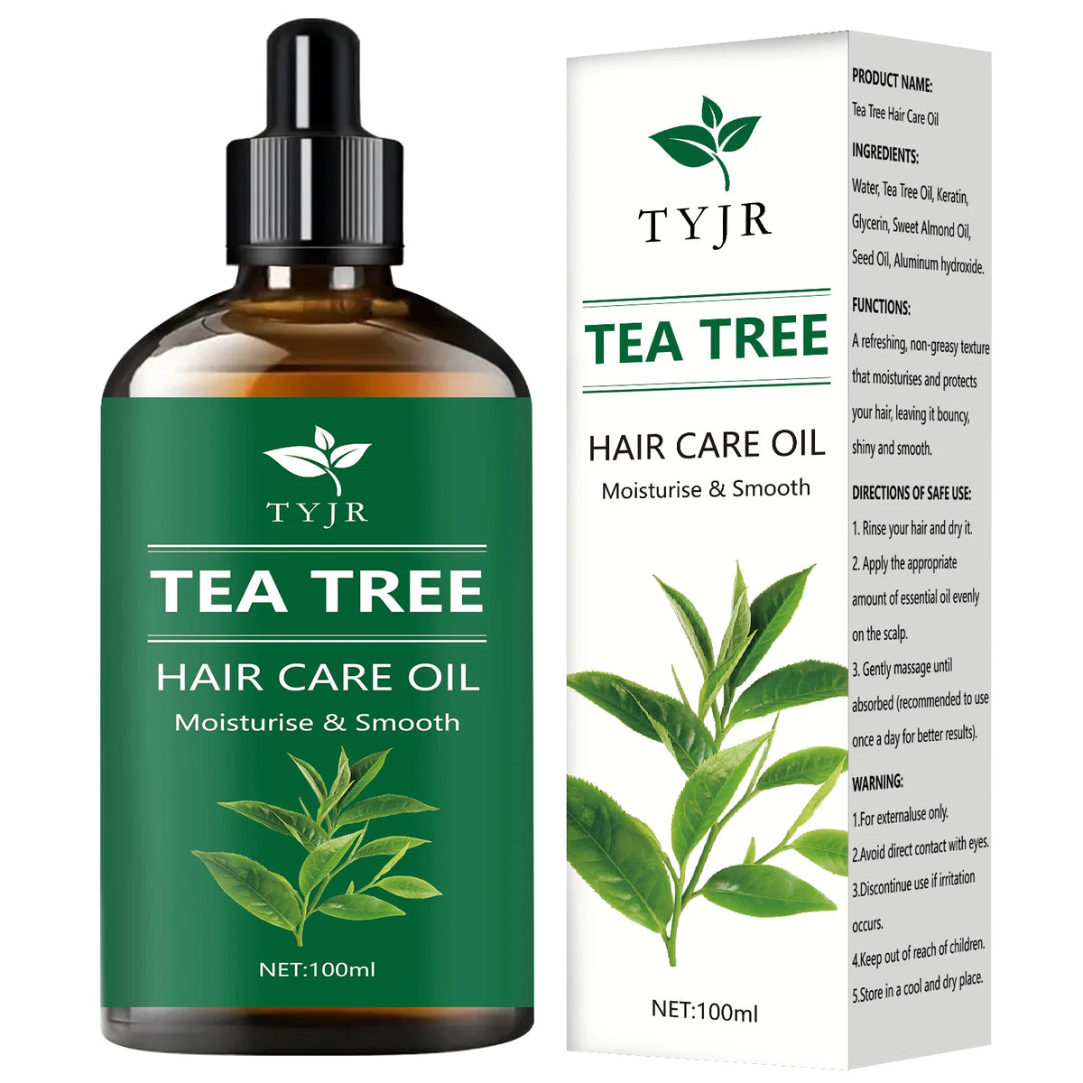 Pure Tea Tree Biotin Hair Oil – Strengthen, Soothe & Grow Naturally! 🌿